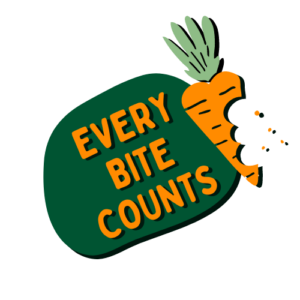 Every Bite Counts logo with a half-eaten carrot