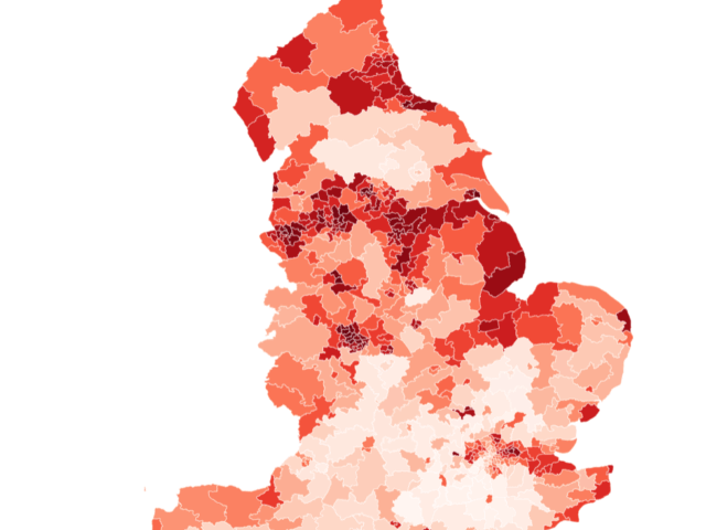 Food Foundation map of England and Wales showing food deprivation