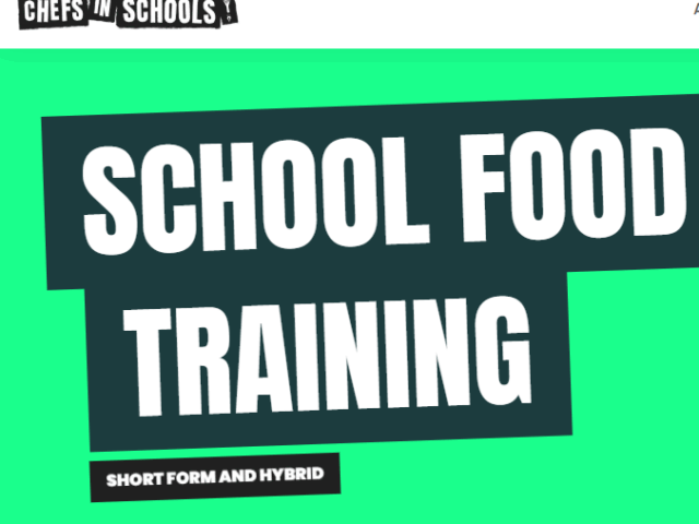 Chefs in Schools School Food Training text image