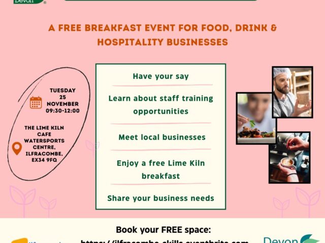 flyer for People Planet Profit event for upskilling in Ilfracombe