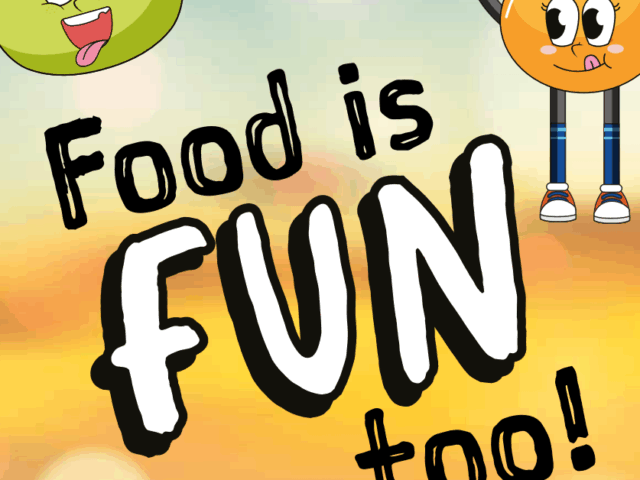 Front cover of Food is fun too booklet by Roz Camp