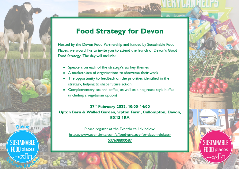 Invite for the Food Strategy for Devon event