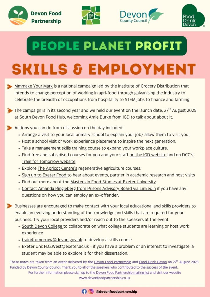 summary of Mmmake Your Mark People Planet Profit event