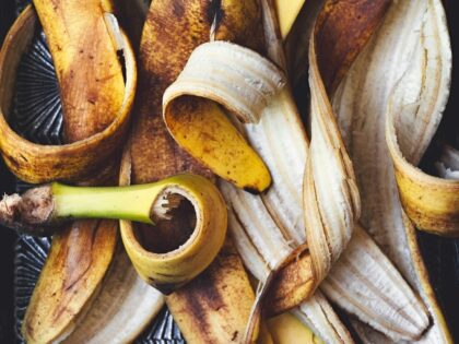 banana skins in a pile
