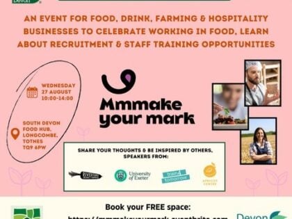 poster for Mmmake your mark event about working in agri-food