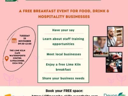 flyer for People Planet Profit event for upskilling in Ilfracombe